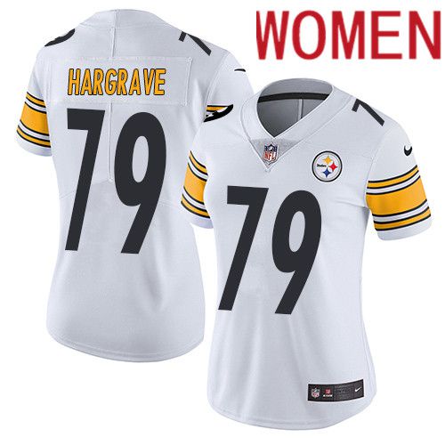 Women Pittsburgh Steelers #79 Javon Hargrave Nike White Vapor Limited NFL Jersey->women nfl jersey->Women Jersey